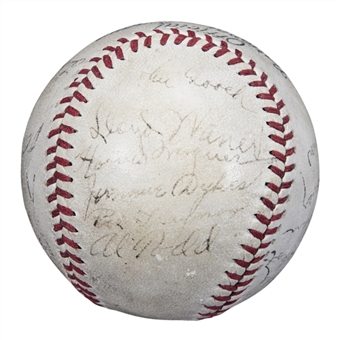 1937 Pittsburgh Pirates & Chicago White Sox Multi Signed ONL Frick Baseball With 19 Signatures Including Wagner & Traynor (JSA)